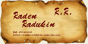Raden Radukin vizit kartica